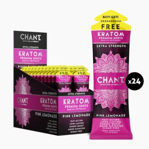 Chant Kratom Shot – Pink Lemonade Extra Strength 80 MIT - Pack of 12
