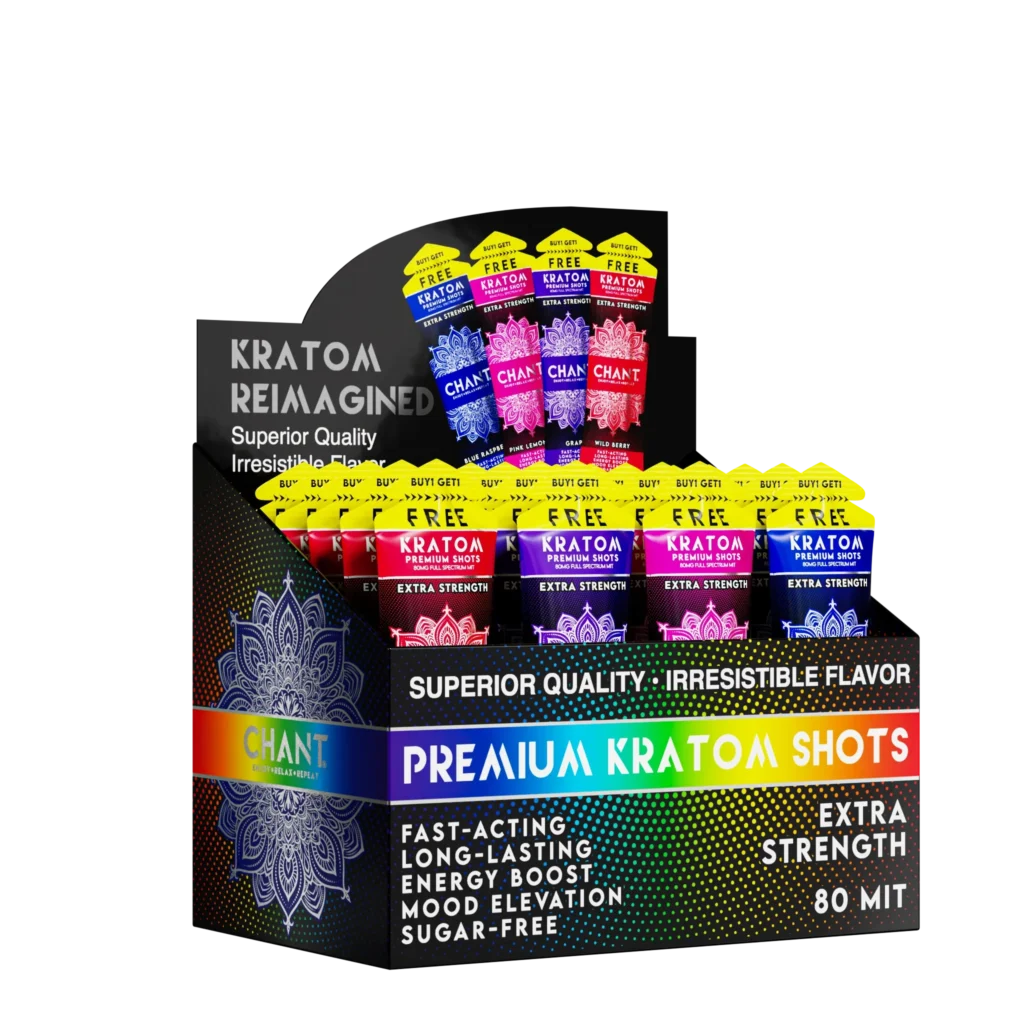 Chant Kratom Shot – Variety Pack Extra Strength 80 MIT - Pack of 24