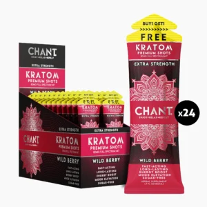 Chant Kratom Shot – Wild Berry Extra Strength 80 MIT - Pack of 12